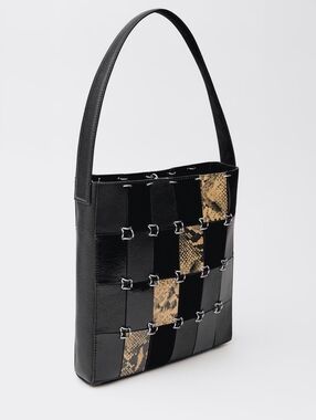 MANGO Patchwork Handbag